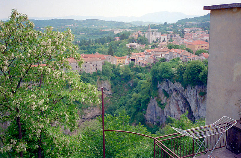 Blick auf Pazin, Verwaltungssitz der Gespannschaft Istrien