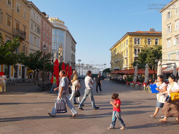 in der Fußgängerzone von Rijeka - dem 