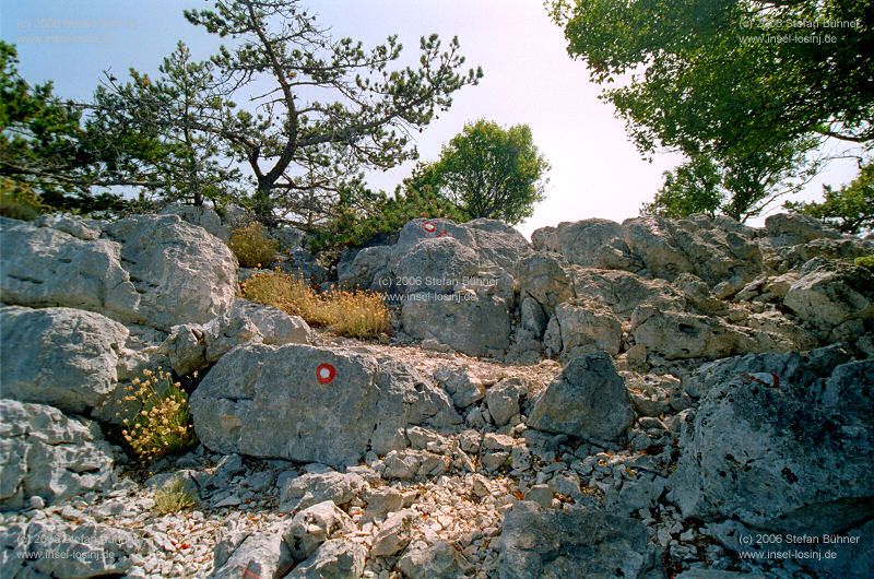 der Gebirgszug des Osorscica bei Nerezine / Osor auf der Insel Losinj