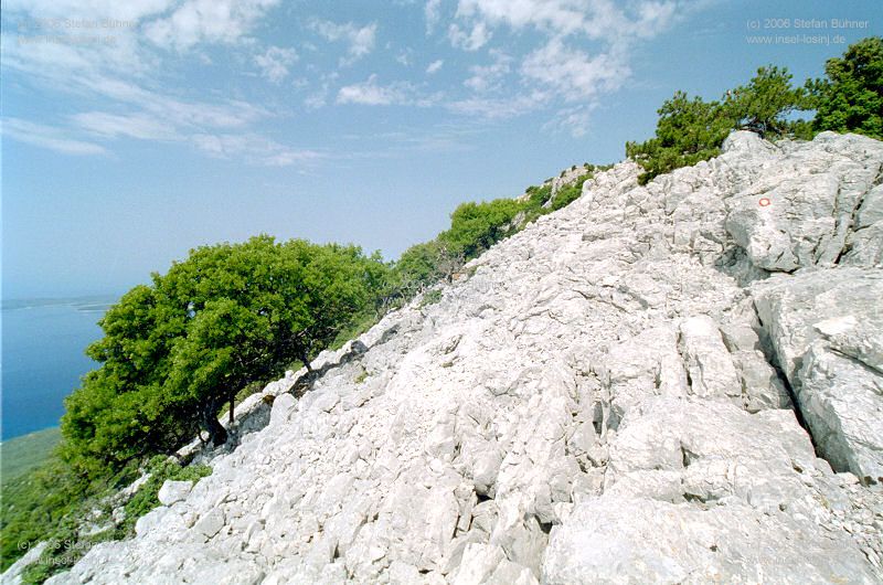 der Gebirgszug des Osorscica bei Nerezine / Osor auf der Insel Losinj